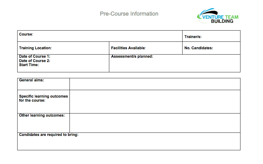 Pre-Course Information