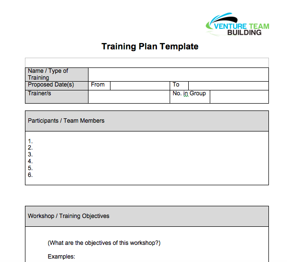 Free Training Plan Template In Ms Word