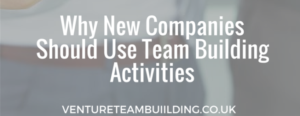 Why new companies should use team building activities