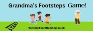 Kids playing Grandma's Footsteps Game